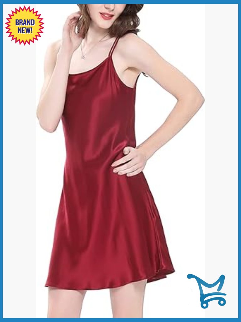 Luxury 100% Silk Nightgown - Sleeveless Chemise - 16mm Silk